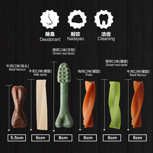 SNACK - XƯƠNG GẶM sạch răng cho thú cưng