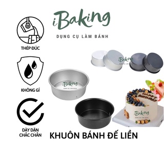Khuôn bánh Gato, khuôn tròn đúc đế liền màu đen/ trắng nhiều cỡ 16cm/ 18cm/ 20cm cao 7cm