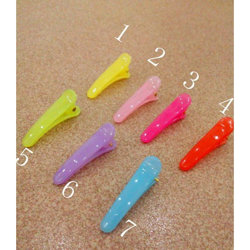 KẸP MỎ VỊT NHỰA MÀU TRONG 3,5CM XK35-005, XƯƠNG KẸP DIY PHỤ KIỆN TÓC HANDMADE