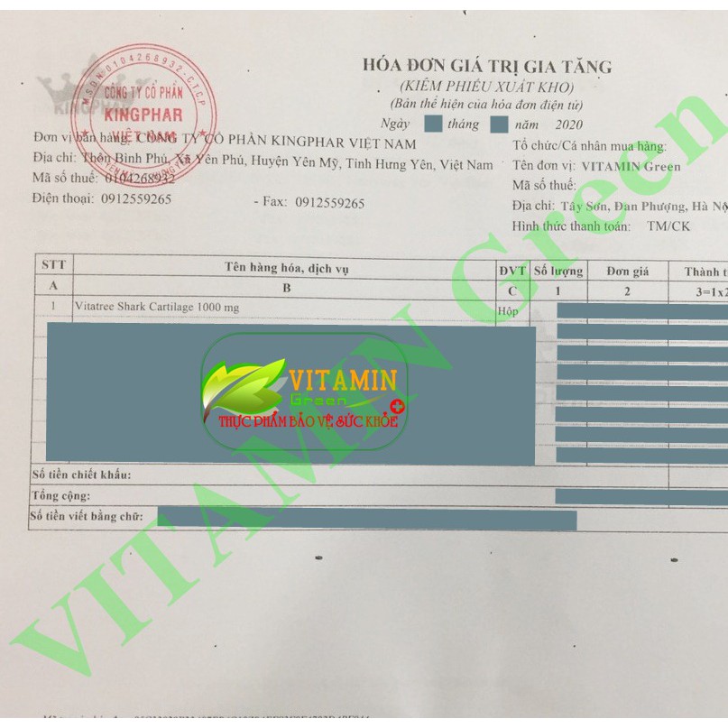 VIÊN UỐNG BỔ KHỚP VITATREE SHARK CARTILAGE 1000MG | NHẬP KHẨU CHÍNH HÃNG ÚC