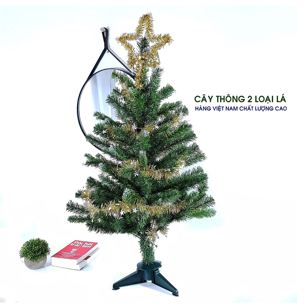 Cây thông noel 90cm trang trí giáng sinh cho nhà cửa, phòng khách, phòng ngủ hàng Việt Nam chất lượng cao