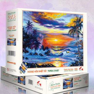 Tranh xếp hình trí tuệ Tia Sáng Jigsaw puzzle 925 mảnh -HOÀNG HÔN NHIỆT ĐỚI - MSP: 925-030