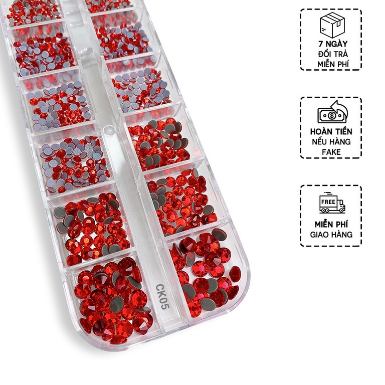 Khay Đá Nail Chân Keo Mix Size Chính Hãng Trang Trí Móng Mã ANGELICA  CK05