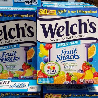 Kẹo dẻo trái cây Welch’s Mixed Fruit – Fruit Snacks Fat Free thùng 2kg 80 gói