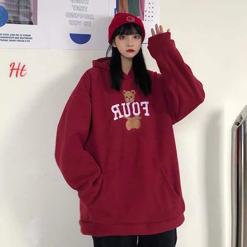 Áo hoodie gấu FOUR HT12