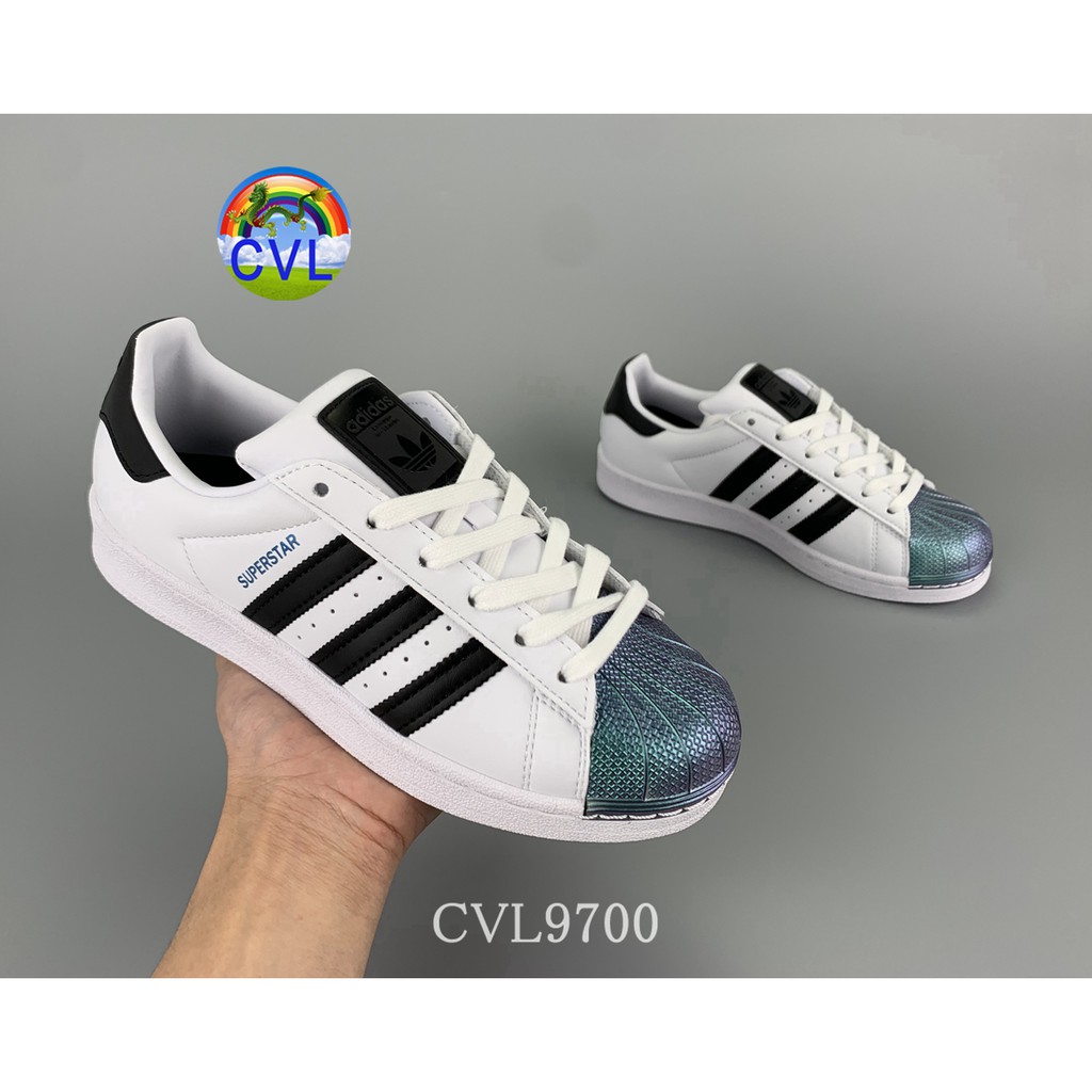 Adidas Superstar Adi Clover Xeno Shell Toe Fw6387 Black Aurora Colorful Toe High Quality Men's And Women's Sports Shoes