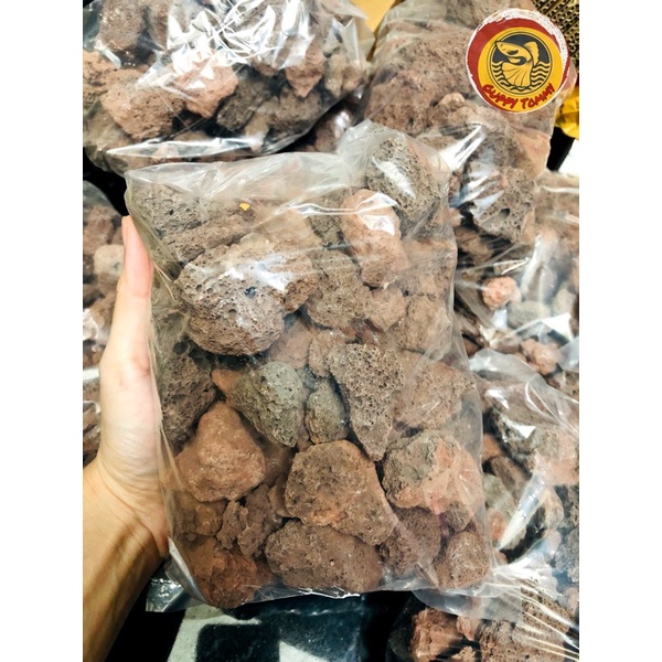 Đá nham thạch đỏ túi 1kg vật liệu lọc