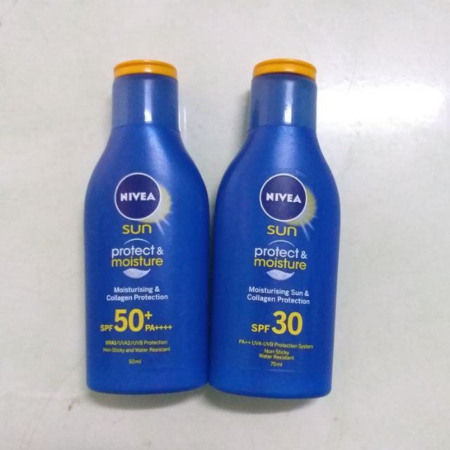 Sữa chống nắng và dưỡng ẩm da toàn thân Nivea SPF 50/PA++ và SPF 30 50ml