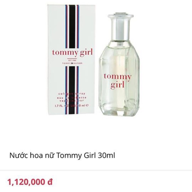 Thanh lý nước hoa tommy 30ml new box