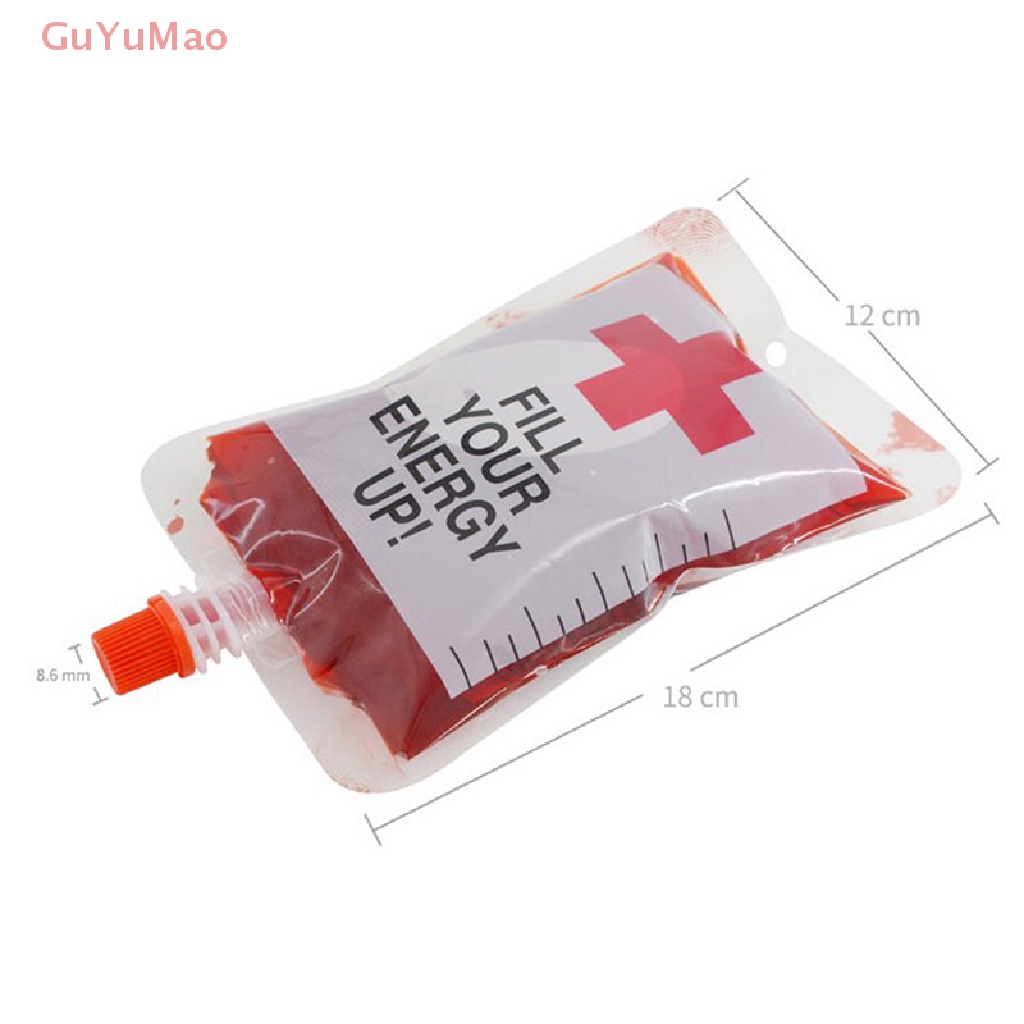 Set 10 Túi Đựng Máu 250ml Hóa Trang Ma Cà Rồng Dịp Halloween