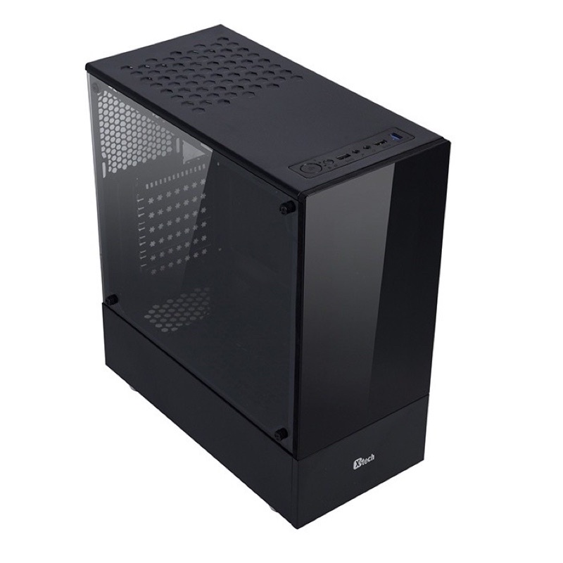 Vỏ Case Gaming Xtech F1 đen và F2 trắng - 2 mặt kính cường lực trong