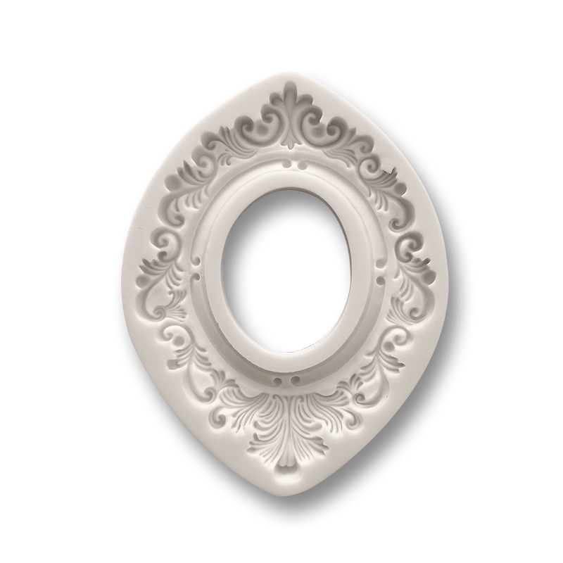 khuôn silicon khung hình oval trang trí bánh