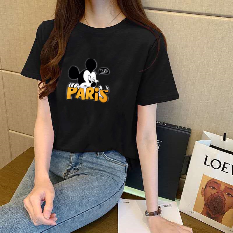 Korean version of loose fashion print trend short-sleeved T-shirt woman
