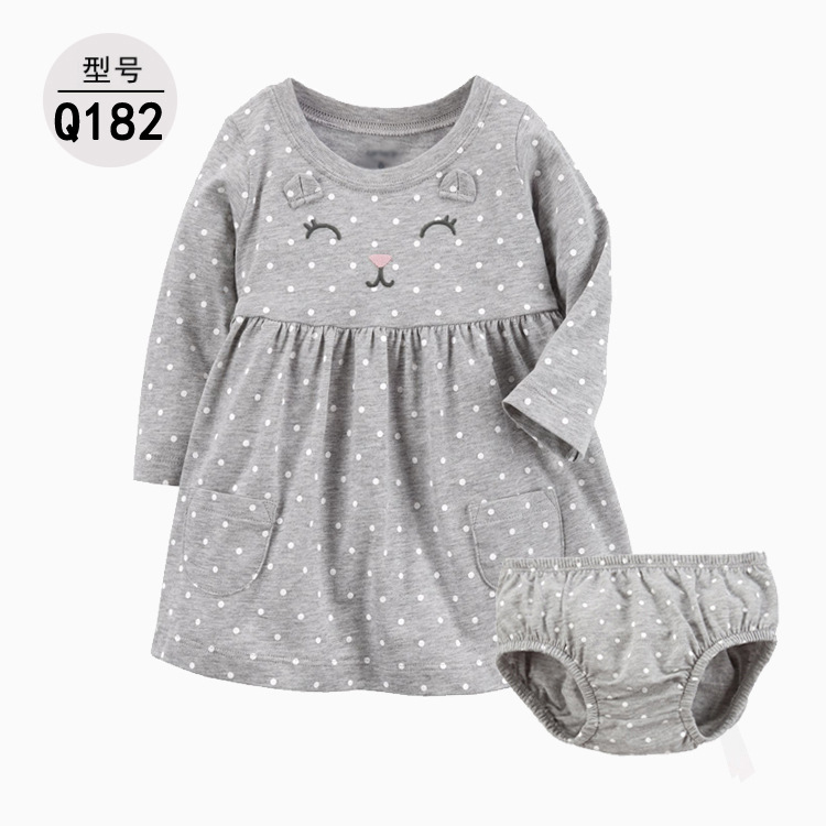 Bộ Đầm 2 Món 100% Cotton + Quần Dài Cho Bé