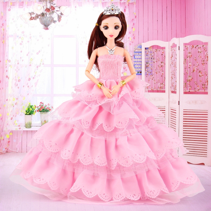 Búp bê Barbie biết nói mặc đầm cô dâu dễ thương xinh xắn