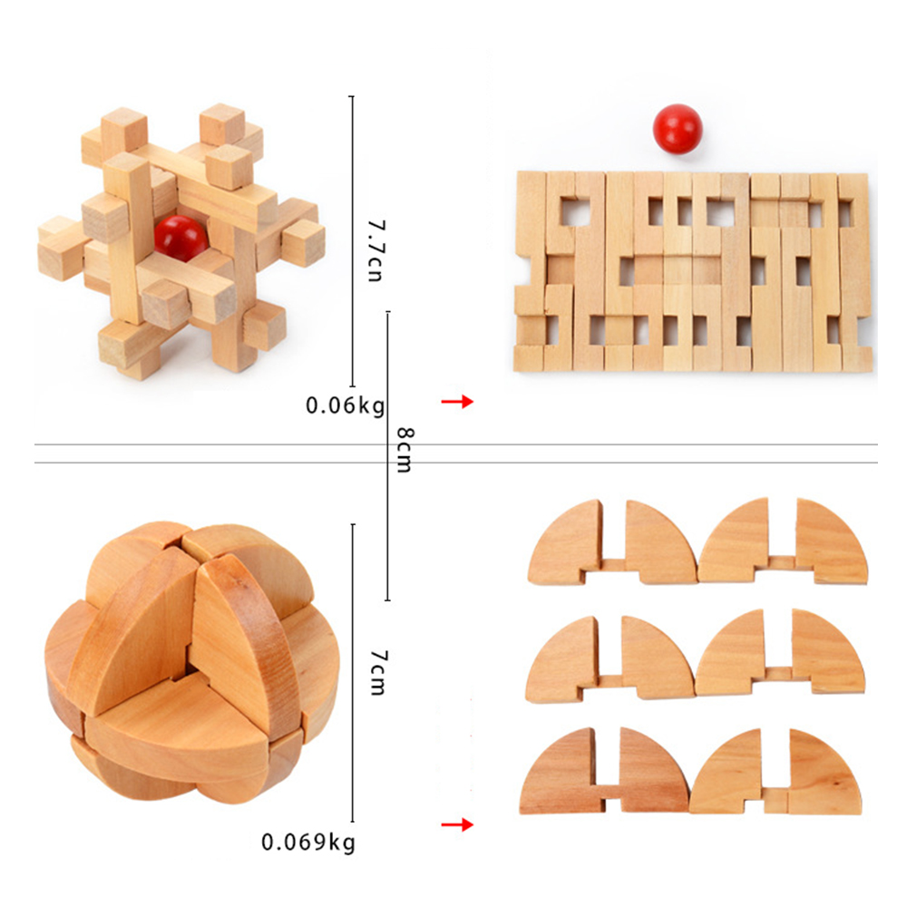 Đồ chơi mở khóa thông minh IQ bằng gỗ 3D cho trẻ em và người lớn