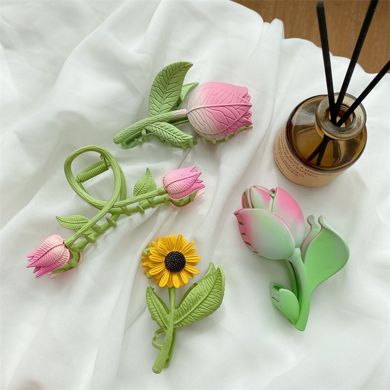 Kẹp Tóc Hình Hoa Tulip Thời Trang Cho Nữ