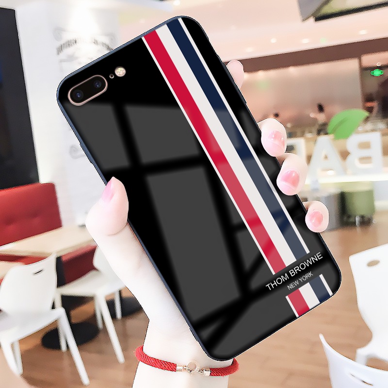 Ốp iphone kính cường lực 3 sọc phong cách ip 11/11pro/11promax/12 pro max/13 pro max/x/xs/xr/xsmax/6/7/8/plus/splus-k352