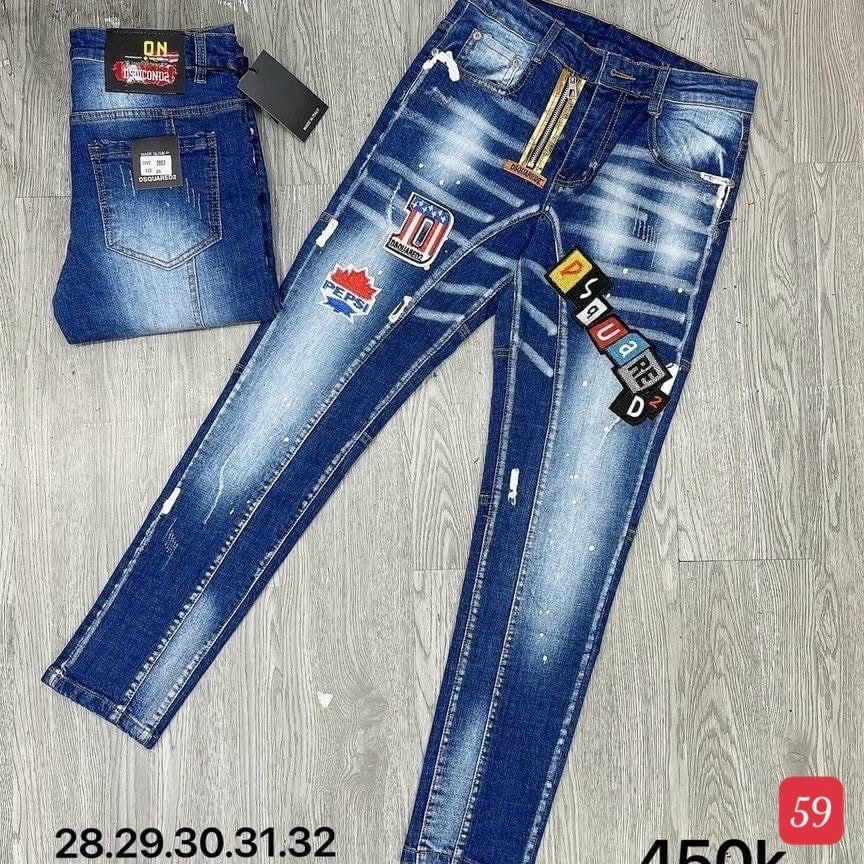 Quần jean nam co giãn 4 chiều, quần bò THÊU dáng ôm chất vải cao cấp CAROLLSTORE MS59