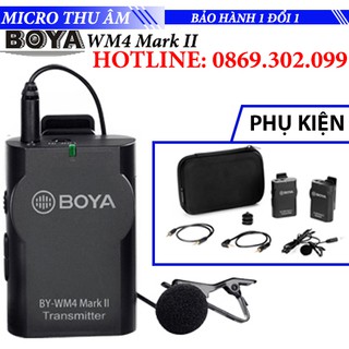 Micro không dây cài áo cho điện thoại, máy ảnh Boya BY-WM4 Mark II