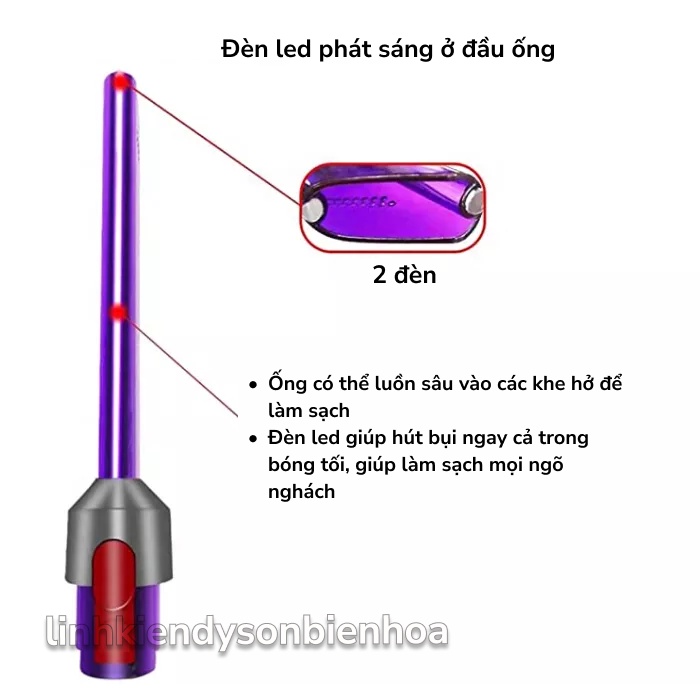 Đầu hút khe hở đèn led máy hút bụi 𝘿𝙔𝙎𝙊𝙉 V7 V8 V10 V11 chất lượng cao