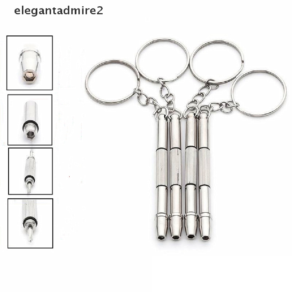 Tua Vít Sửa Chữa Mắt Kính 4 Trong 1 Có Móc Khóa Thời Trang