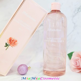 Toner JM SOLUTION Nước Hoa Hồng JMsolution Glow Luminous Flower Firming Toner XL Rose 600ml [CHÍNH HÃNG NHẬP KHẨU]