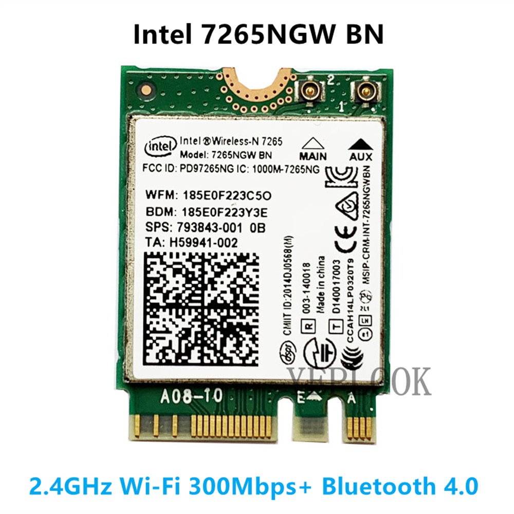 7265NGW BN 7265BN 2.4G 300Mbps WiFi + BT4.0 M.2 Thẻ Wifi