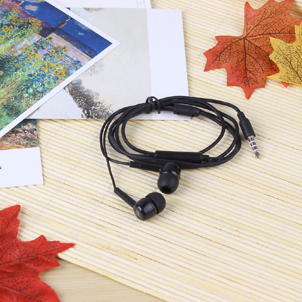 Tai Nghe Nhét Tai Jack 3.5mm Âm Thanh Siêu Trầm Có Micro Và Phụ Kiện