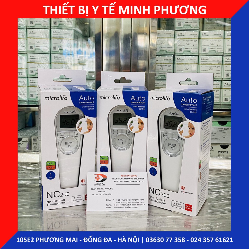 [CHÍNH HÃNG] Nhiệt kế điện tử đo nhiệt độ trán Microlife NC200 (Có bảo hành)