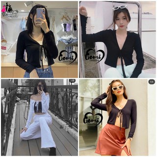 Áo Khoác Cardigan Nữ Dài Tay Thắt Dây Mẫu Mới Siêu Thời Trang
