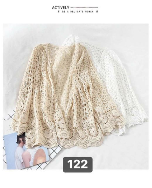 Áo khoác ren lưới đi biển | BigBuy360 - bigbuy360.vn