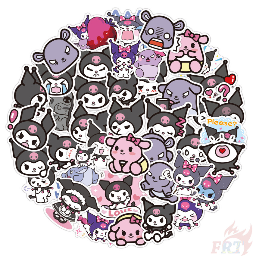 ❉ Kuromi Series 03 - Sanrio Stickers ❉ 50Pcs/Set DIY Waterproof Decals Doodle Stickers