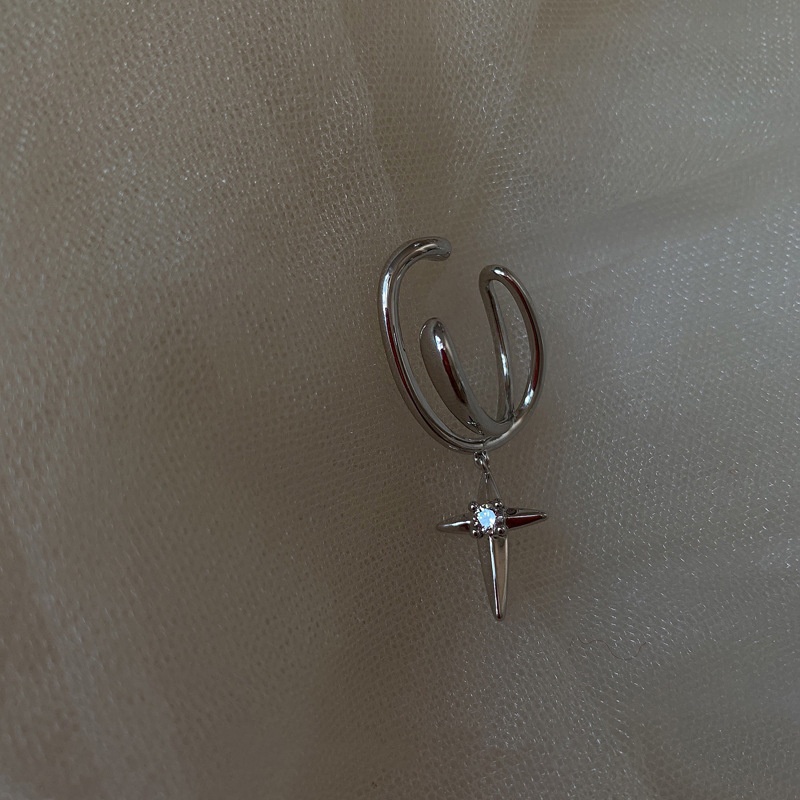 Khuyên Tai Hình Chữ Thập Phong Cách Harajuku Thời Trang Cá Tính