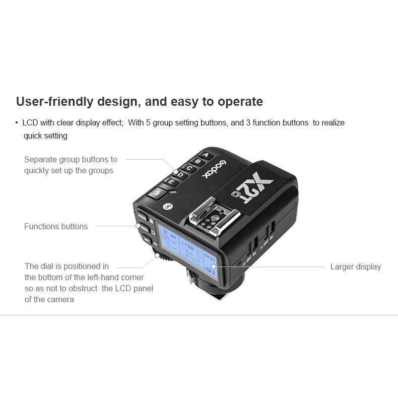 Trigger X2TTTL 2.4G bộ nhại đèn không dây godox