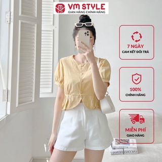 Áo sơ mi kiểu VMSTYLE tay phồng 4 nút gài 867 22SU05A961310