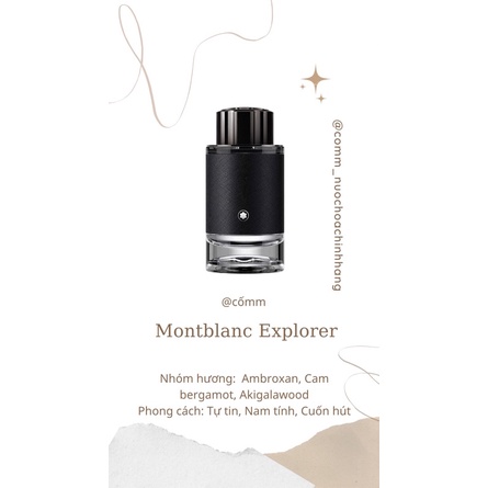 Nước hoa nam Montblanc Explorer