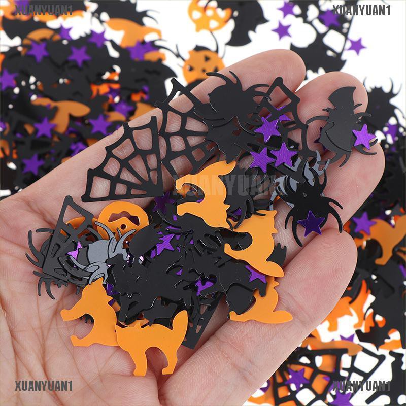 Hoa giấy hình bí ngô phù thủy dơi nhện trang trí Halloween 15g