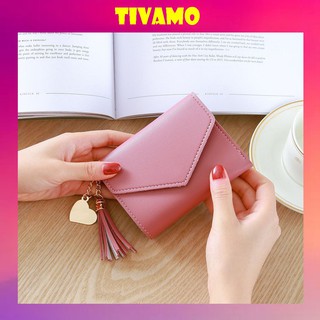 Ví bóp cầm tay da nữ mini siêu đẹp, siêu xinh V12