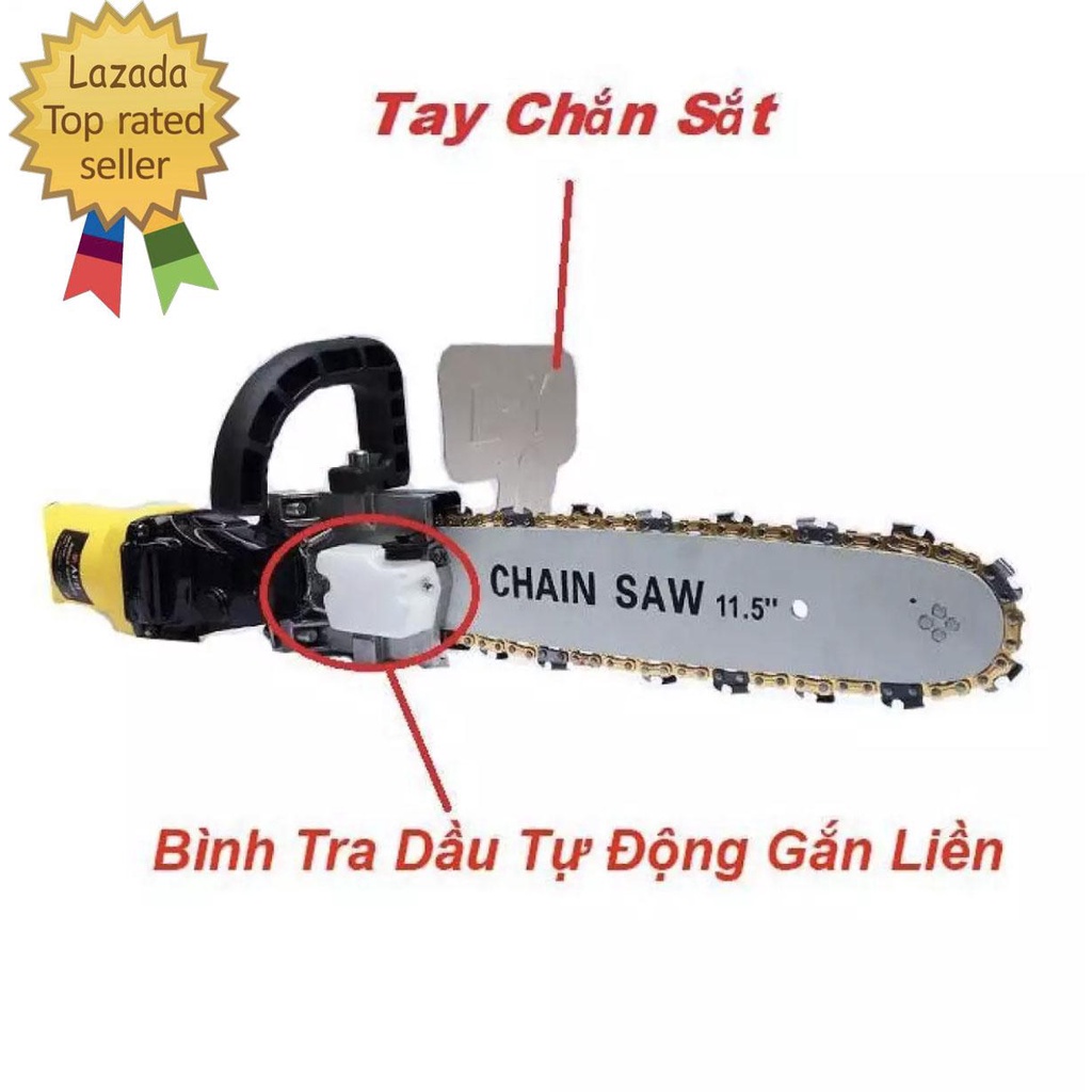 Bộ chuyển đổi máy mài máy cắt cầm tay thành máy cưa xích đa năng - Loại mới có bình dầu gắn liền rất tiện