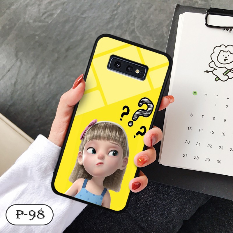 Ốp lưng kính 3D Samsung Galaxy S10e- hình cute