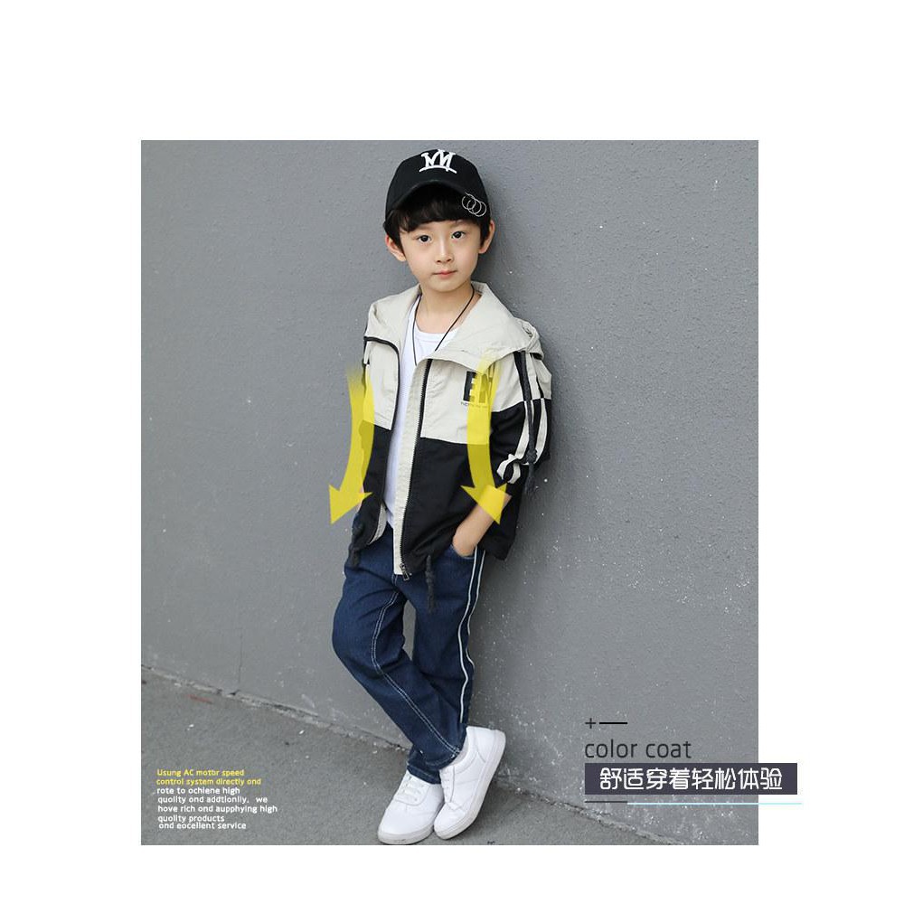 ÁO khoác dù chống nắng chống gió cho bé trai size đại 13kg đến 38kg H29