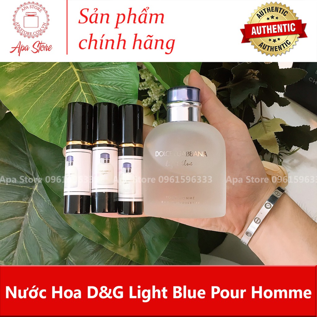 Nước Hoa Nam Dolce Gabbana Light Blue Eau Intense Pour Homme Chai 10ml