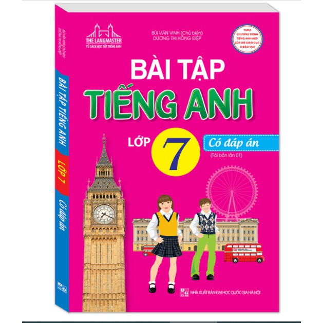 Sách - The Langmaster - Bài tập tiếng Anh lớp 7 - Có đáp án (tái bản 2019)