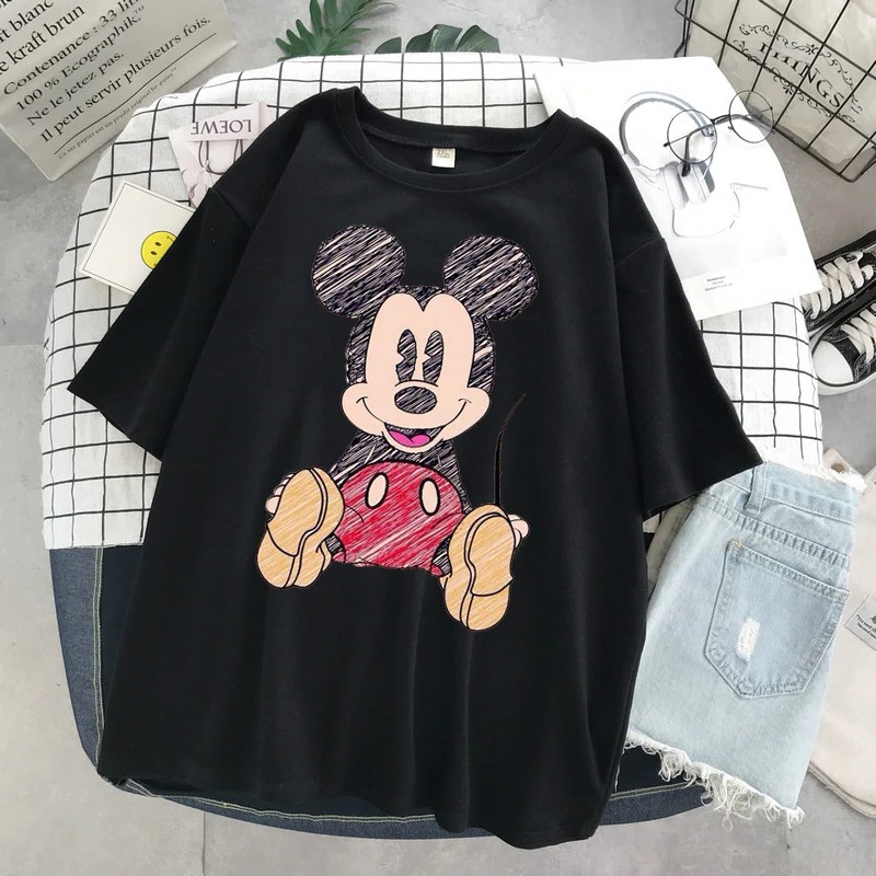 Áo thun form rộng 💝Cotton 4 chiều, mát,mịn (Kèm hình thật + Logo Thương hiệu) 💝Mickey chất