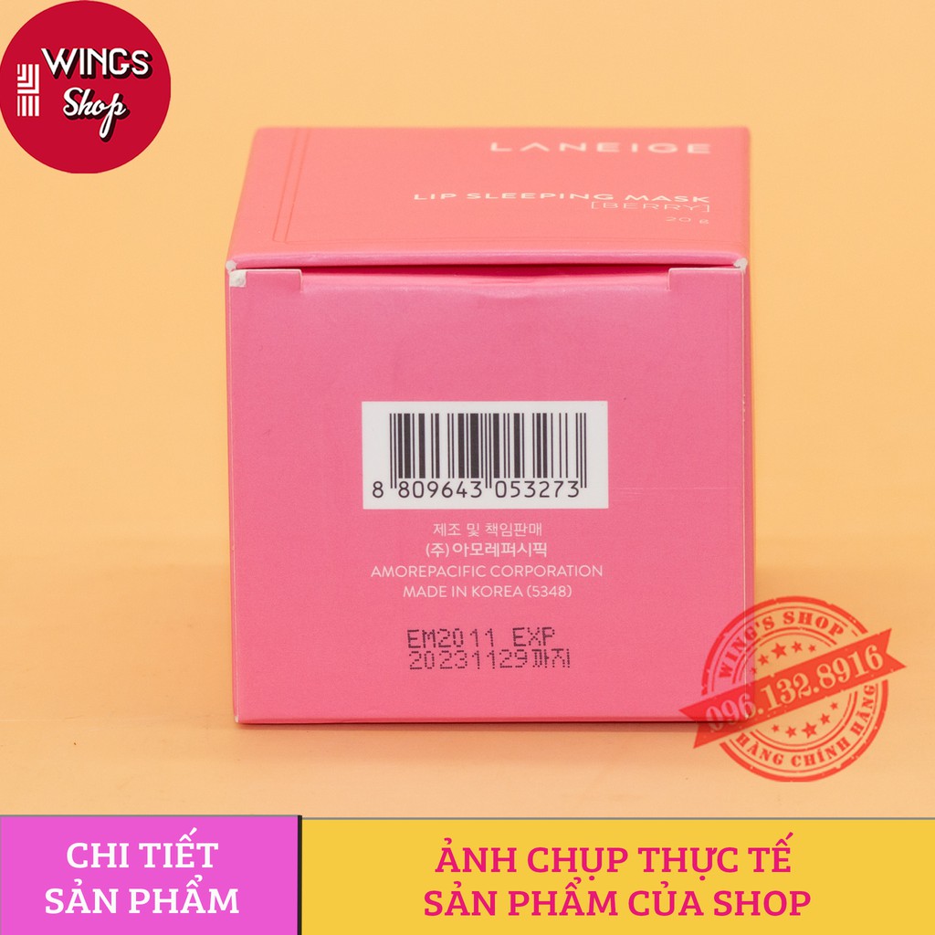 Mặt Nạ Ngủ Môi Laneige Vị Bery | Laneige Lip Speeping Mask Full Size mini 3g- 20g | Hàng Chính Hãng | BigBuy360 - bigbuy360.vn