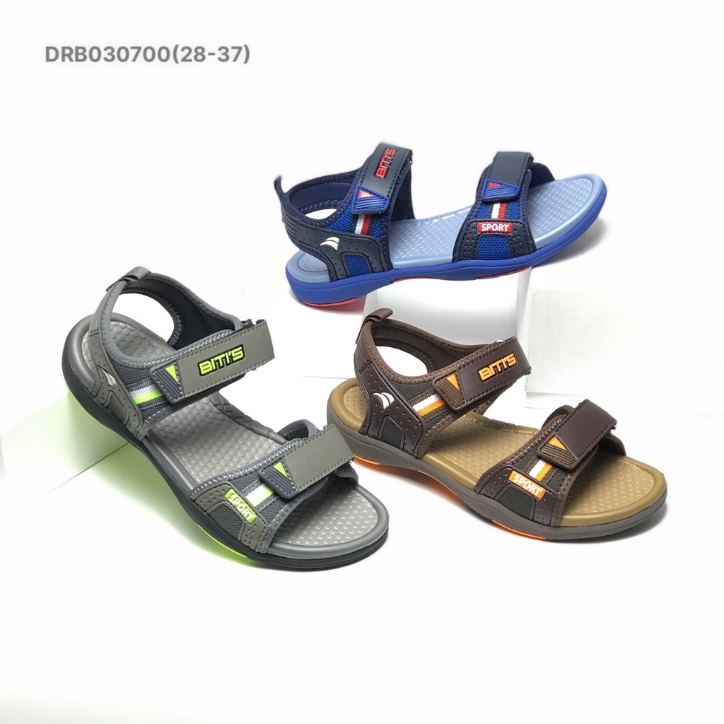 Sandal bé trai BlTIS 28-37 ❤️FREESHIP❤️ Dép quai hậu học sinh hai quai dán điều chỉnh đế cao su chống trượt DRB030700