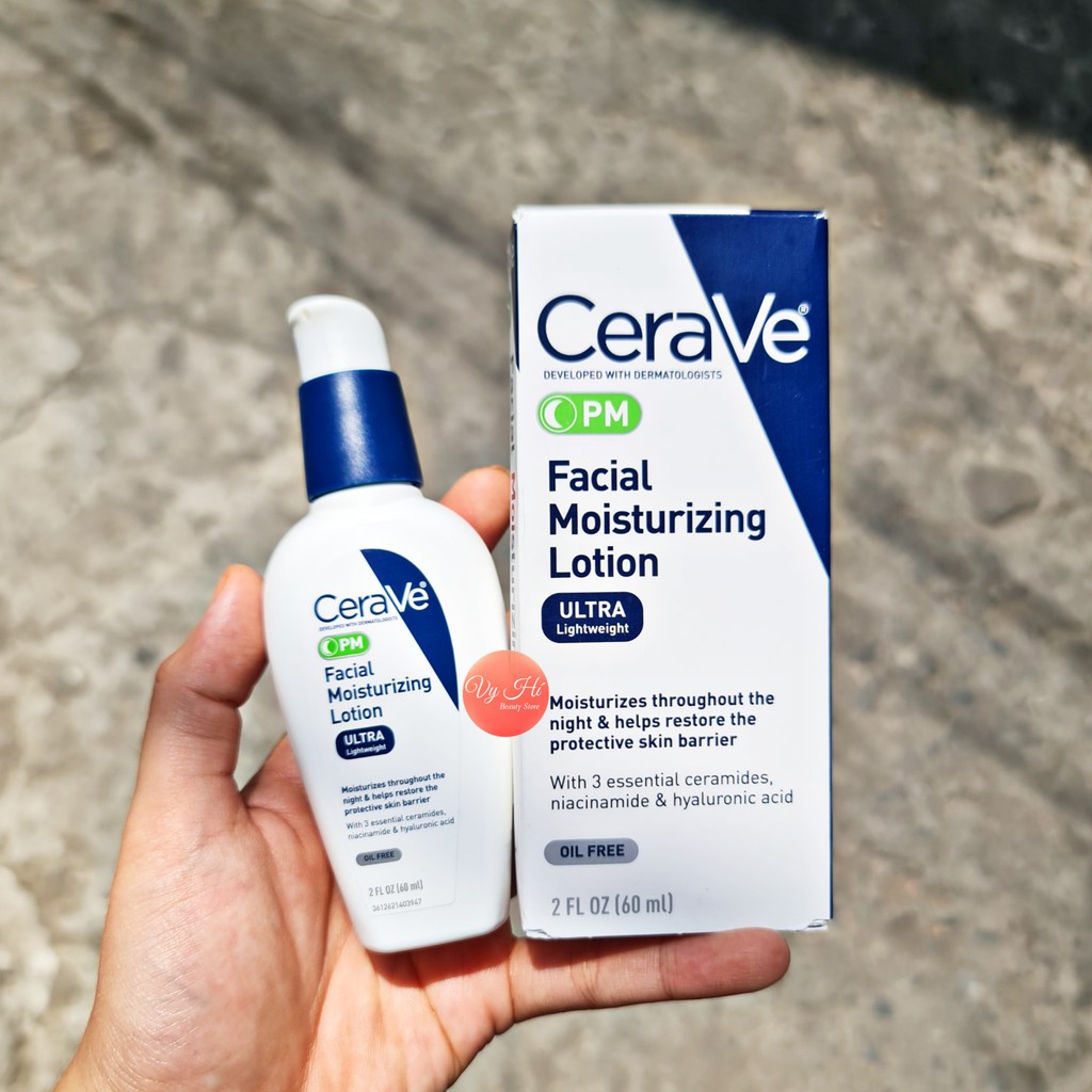 Dưỡng ẩm Cerave PM Facial Moisturizing Lotion cho da dầu 60ml