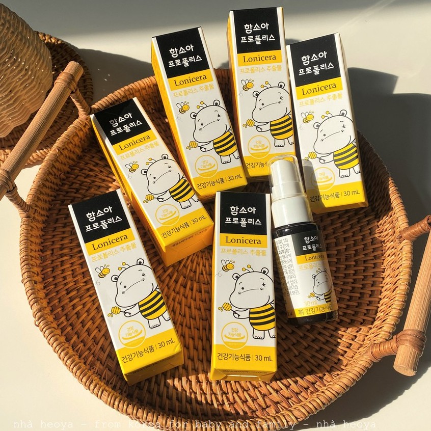 XỊT KEO ONG VÀNG HAMSOA LONICERA PROPOLIS HÀN QUỐC