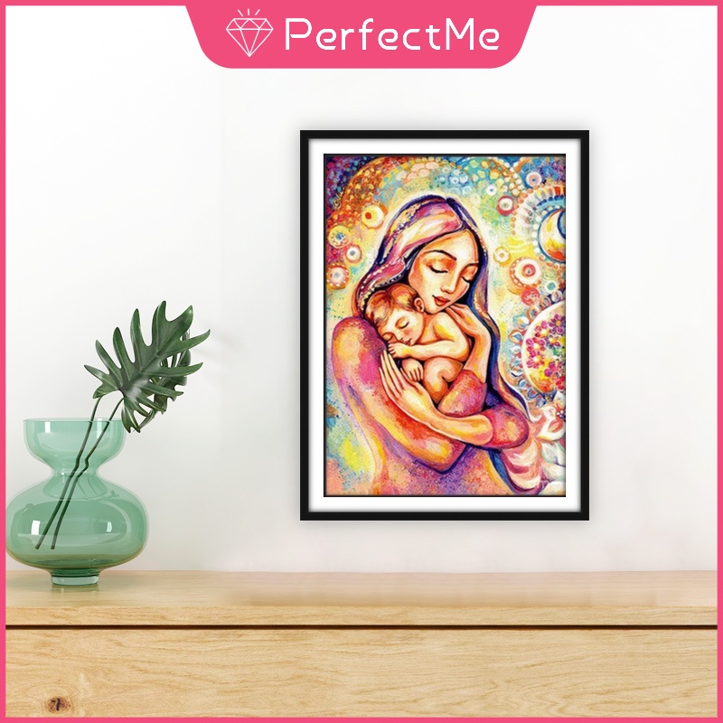 Tranh Đính Đá Kim Cương Toàn Bộ 5D DIY Hình Mẹ Yêu Mẹ